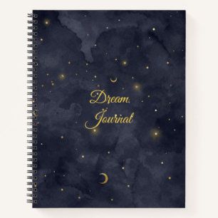 Dream Journal -  Moon and Stars Celestial Design