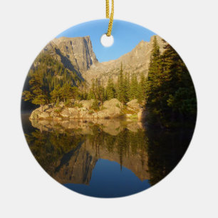 Dream Lake II at Rocky Mountain National Park Ceramic Ornament
