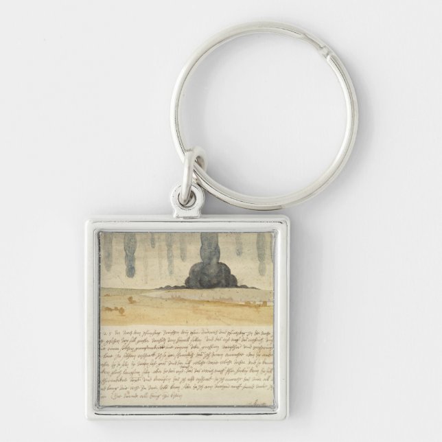 Dream landscape with text, 1526 key ring (Front)