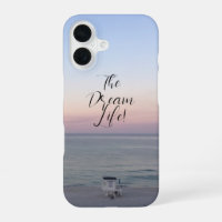 Dream Life Quote Colourful Ocean Sunrise