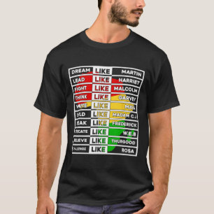 Dream Like African Leader For Men Women Black Hist T-Shirt