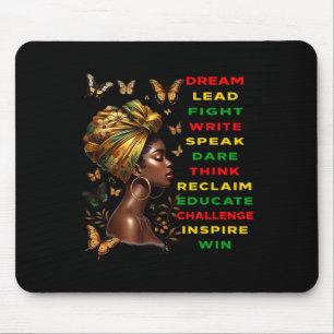 Dream Like Black Woman Martin Black History Month  Mouse Pad