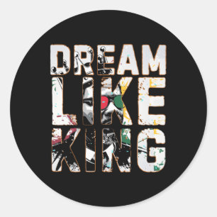 Dream Like King Black History Month Classic Round Sticker