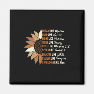 Dream Like Martin Lead Like Harriet Black History Magnet