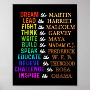 Dream like martin lead like harriet the black poster