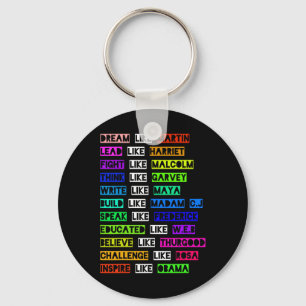 Dream Like Martin Lead Like Harriet Women Black Hi Key Ring