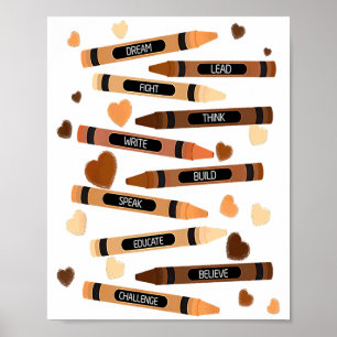 Dream Like Martin Leaders African Black History Mo Poster
