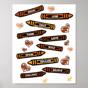 Dream Like Martin Leaders African Black History Mo Poster