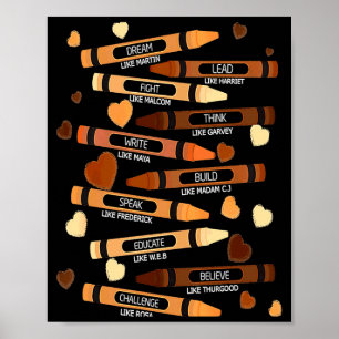 Dream Like Martin Leaders African Black History Mo Poster