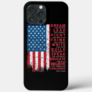 Dream Like Martin Vintage USA Flag Gift iPhone 13 Pro Max Case