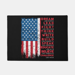 Dream Like Martin Vintage USA Flag Gift Doormat