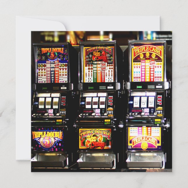 Dream Machines - Lucky Slot Machines Invitation (Front)