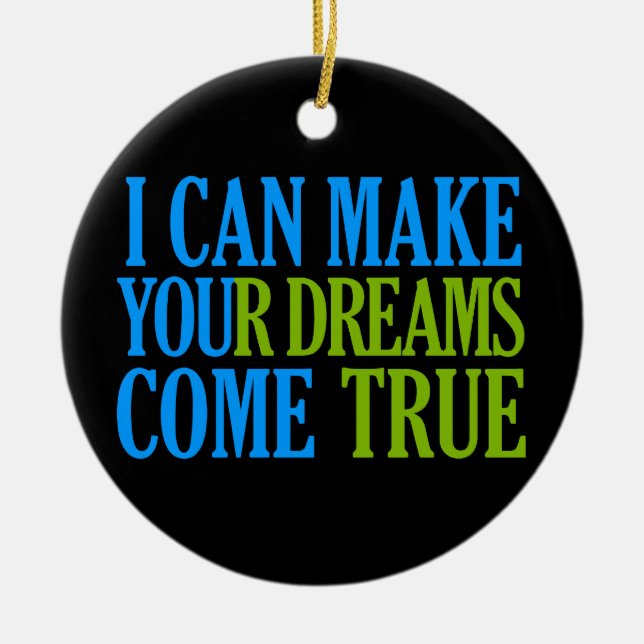 Dream Maker ornament, customisable Ceramic Ornament (Front)