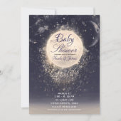 Dream Moon Magic Cosmic Sparkles Baby Shower Invitation (Front)