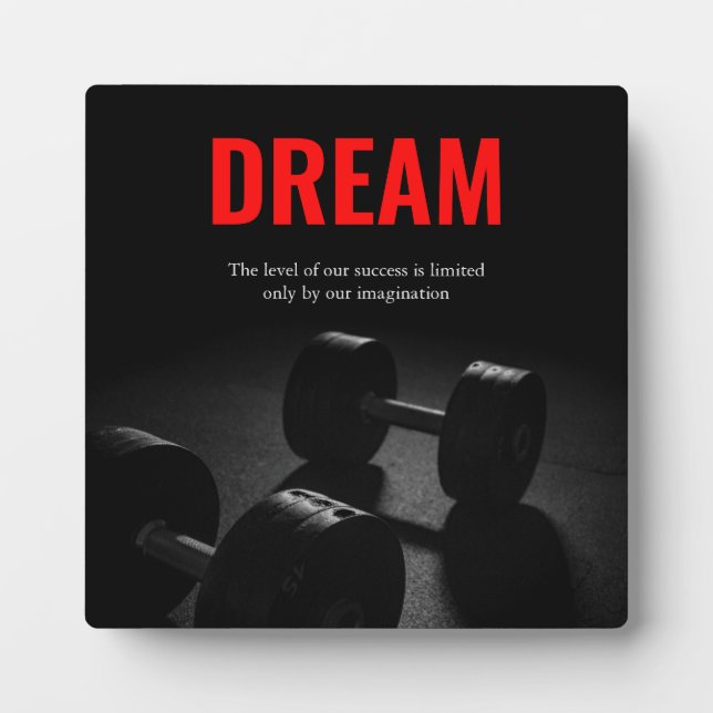 Dream Motivational Bodybuilding Training Fitness Plaque (Front)
