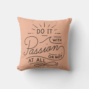 Dream Motivational Quote, Success Attitude Peach Cushion