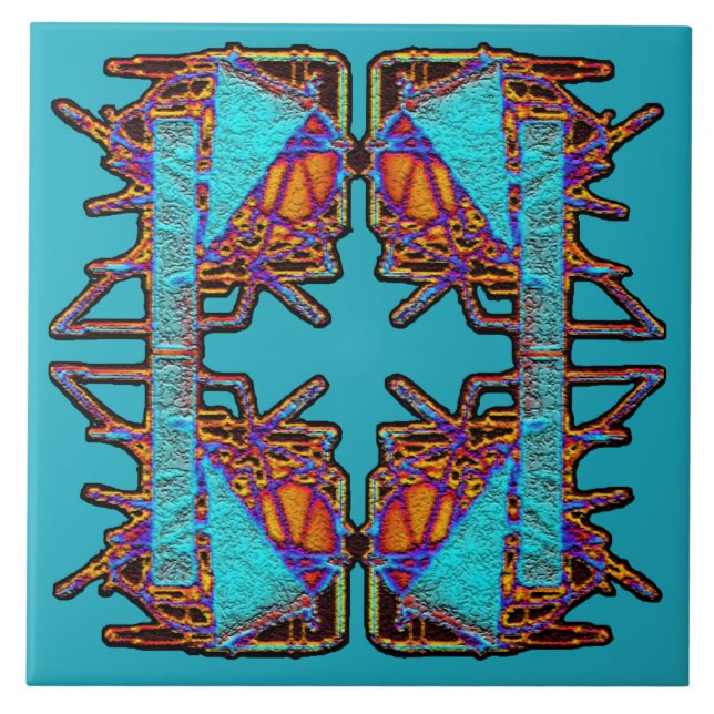 Dream of Butterflies Emblem Ceramic Tile (Front)