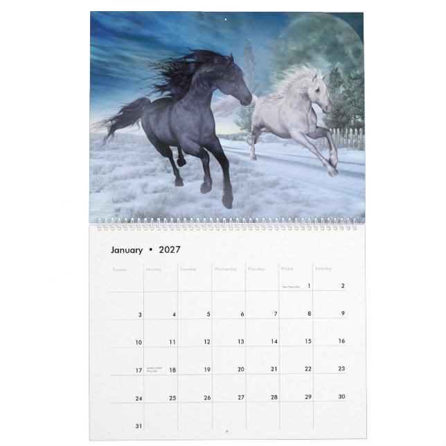 Dream Of Horses Custom Printed Calendar (Jan 2027)