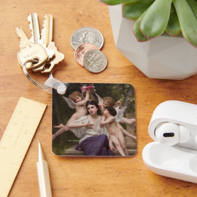 Dream of Spring, Rêve de Printemps by Bouguereau Key Ring (Desk)