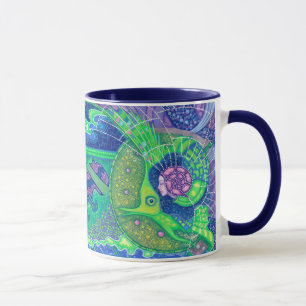 Dream of the full moon surreal art mermaid fantasy mug