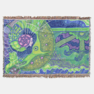 Dream of the full moon throw blanket