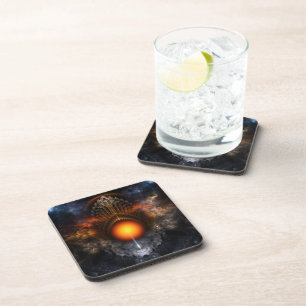Dream Orb Fractal Art Coaster Set