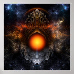 Dream Orb Fractal Art Poster