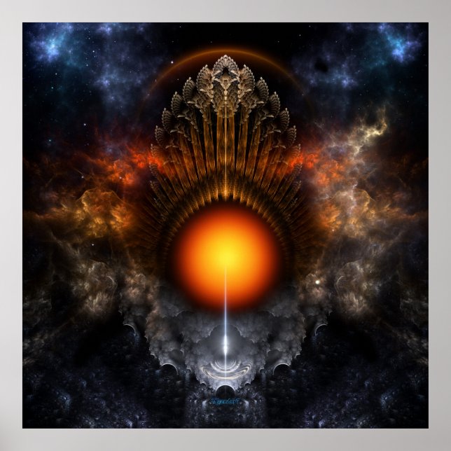 Dream Orb Fractal Art Poster (Front)