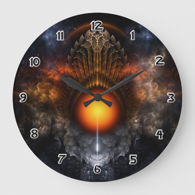Dream Orb Fractal Art Wall Clock (Front)
