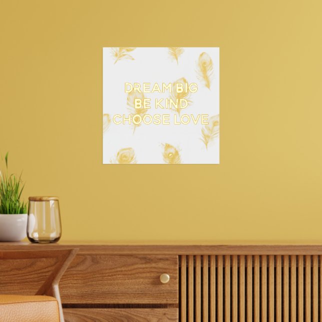 Dream Peacock Feathers Foil Prints (In Situ (Living Room))