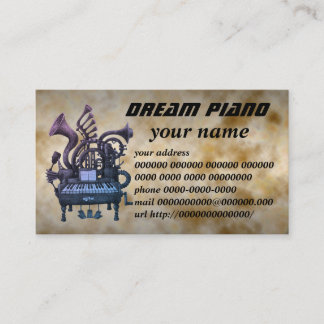 dream piano business card