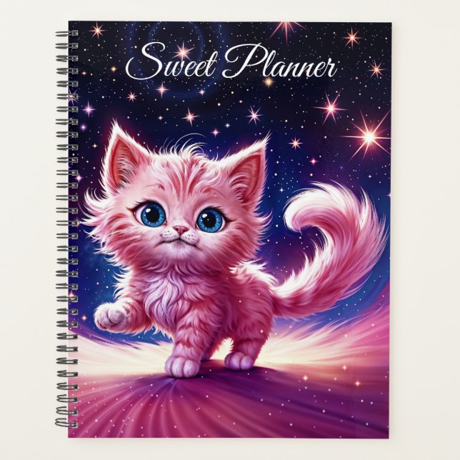 Dream pink kitten pets nursery unique design planner (Front)