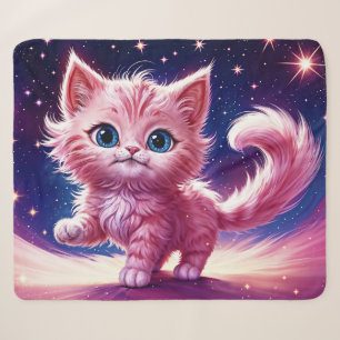 Dream pink kitten pets nursery unique design sherpa blanket