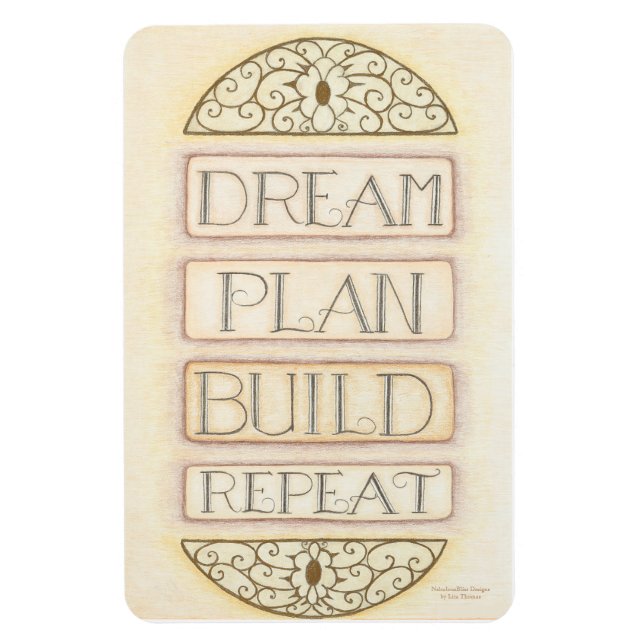 Dream Plan Build Repeat Magnet (Vertical)