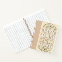 Dream Plan Build Repeat Spiral Notebook