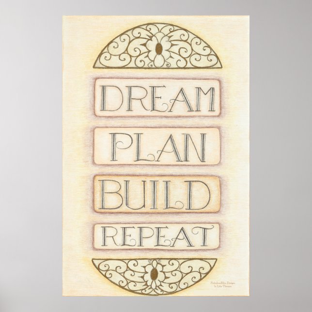 Dream Plan Build Repeat Wall Art (Front)
