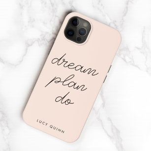 Dream Plan Do   Blush Pink Modern Stylish Script Case-Mate iPhone 14 Case