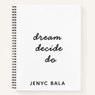 Dream Plan Do Lilac Pastel Design Notebook