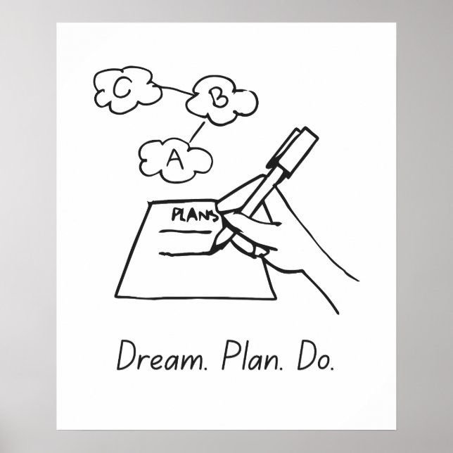 Dream, Plan, Do – Motivational Poster (Front)