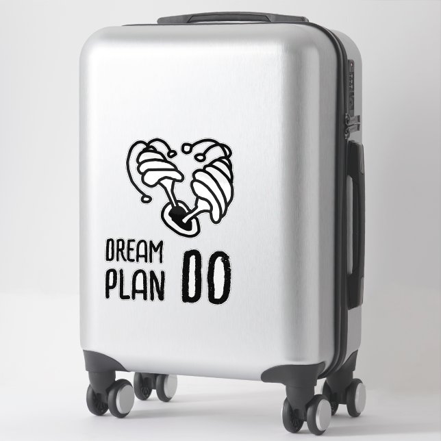 Dream Plan DO Mushroom lineart (Suitcase)