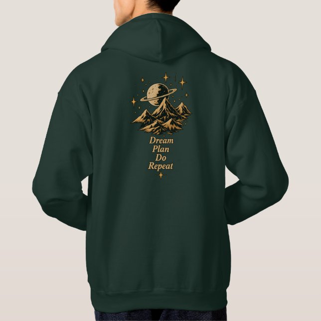 Dream Plan Do Repeat Mountain Hoodie (Back)