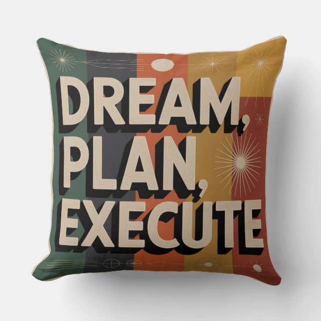 Dream, Plan, Execute Cushion (Front)