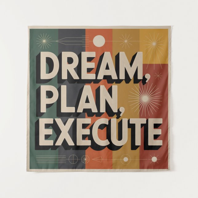 Dream, Plan, Execute Tapestry (Front)