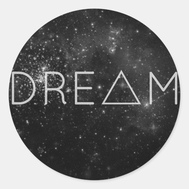 Dream products classic round sticker (Front)
