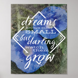 Dream quote inspirational poster dream big gift