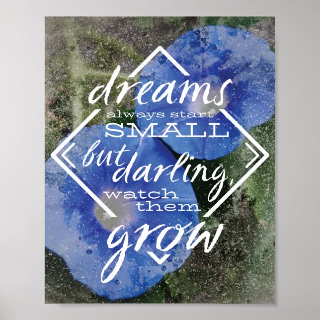 Dream quote inspirational poster dream big gift (Front)