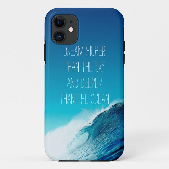 Dream quote iPhone 5 case Ocean waves (Back)
