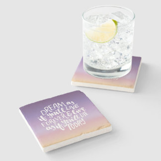 Dream Quote Marble Stone Coaster