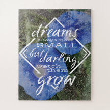 Dream quote puzzle nursery art, baby shower gift