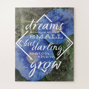 Dream quote puzzle nursery art, baby shower gift